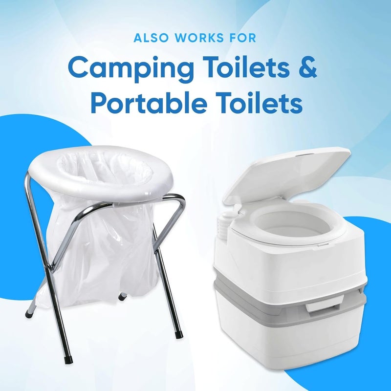 Hygeline 100 Pack Unscented Bedside Commode Liners for Portable Toilet, Disposable Potty Liners and Commode Bags for Commode Bucket, Universal Fit Portable Toilet Liners for Easy Cleanup - Image 5